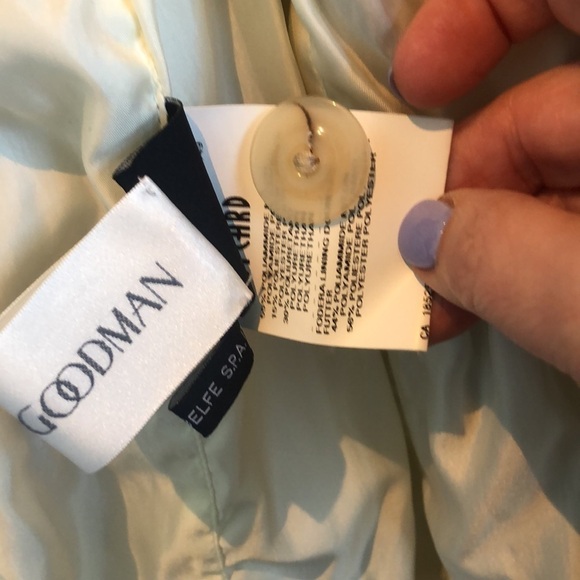 Postcard Bergdorf Goodman Tan Gold Belted Collared Lined Trench Coat Jacket 6 - Picture 8 of 16